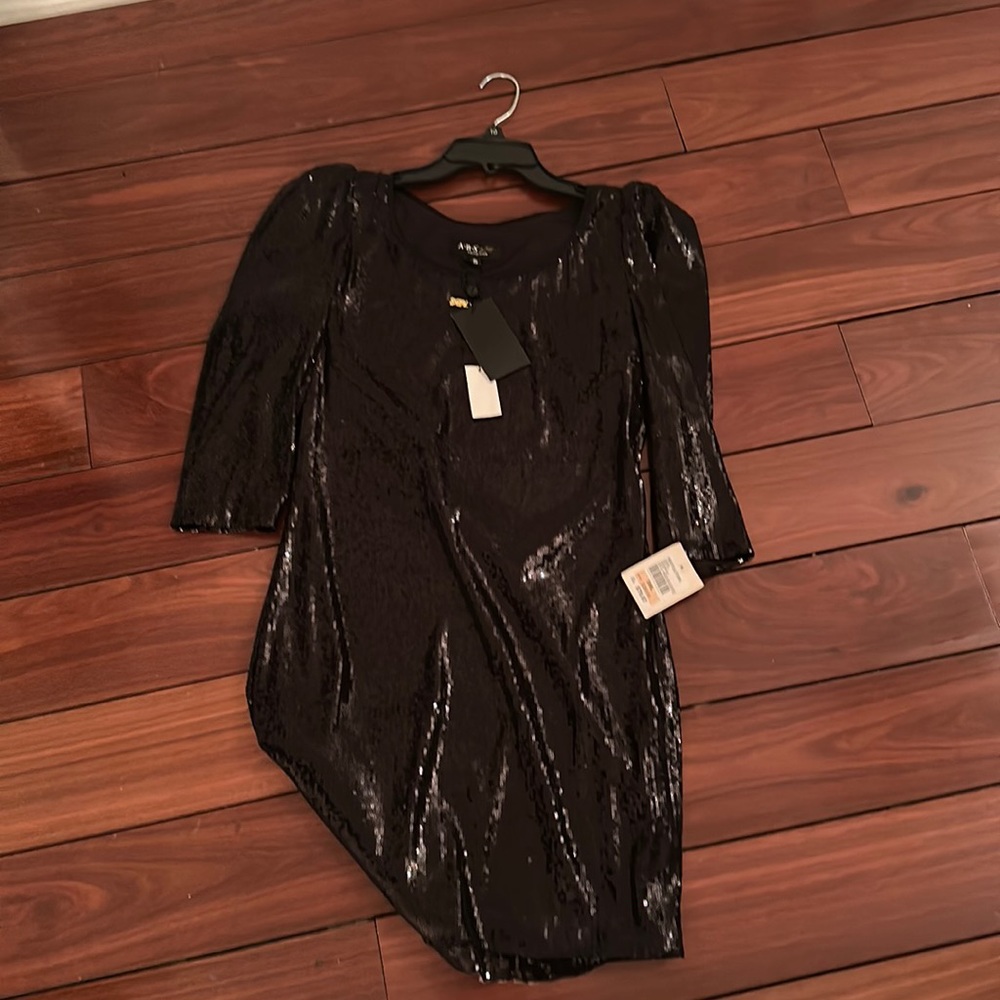 ABS OFCALIFORNIA Black dress WITH SEQUINS DETAIL